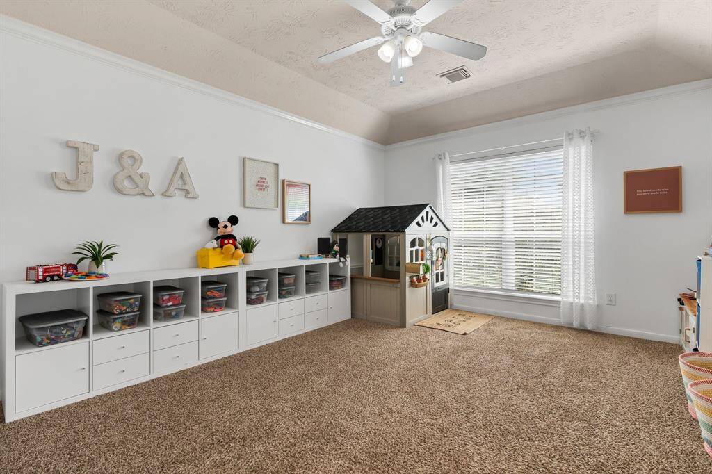 Optional 4th bedroom or office, currently being used as a playroom.