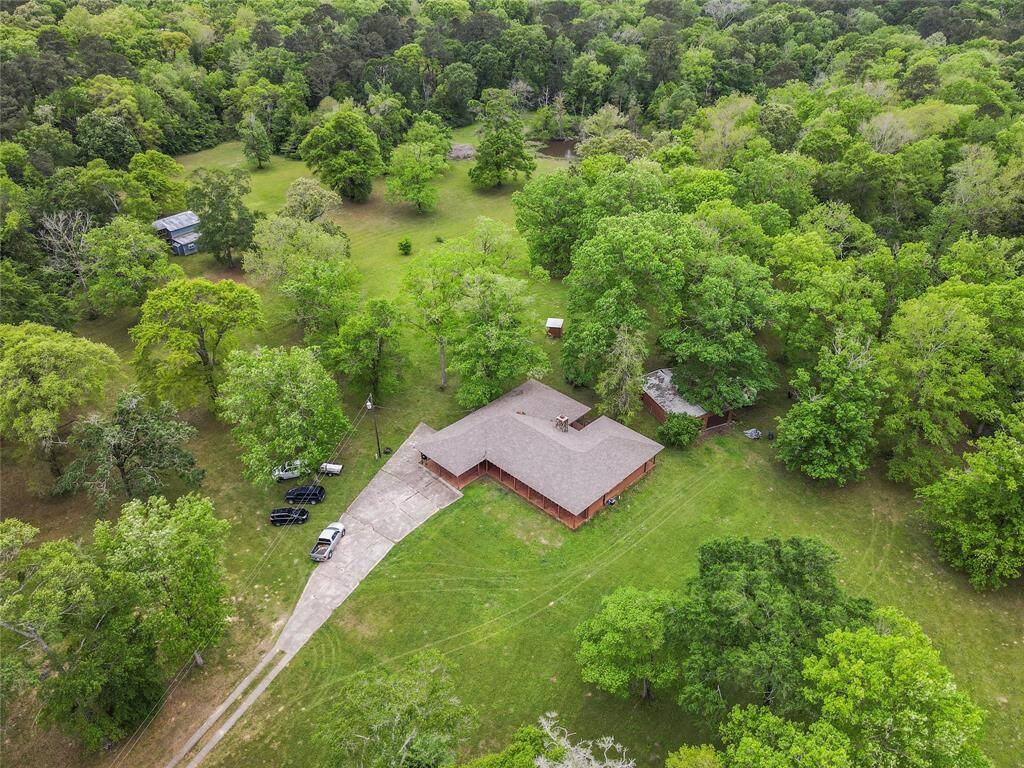 Aerial of subject