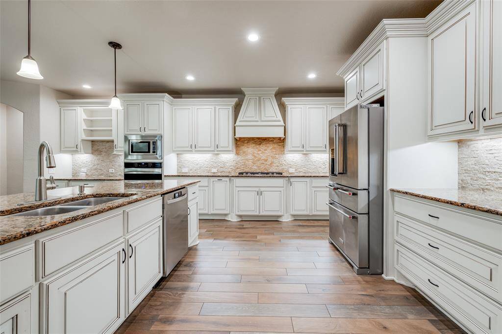 Stainless steel appliances.