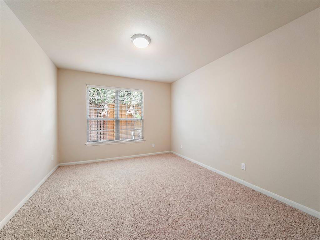 Large master bedroom faces garden