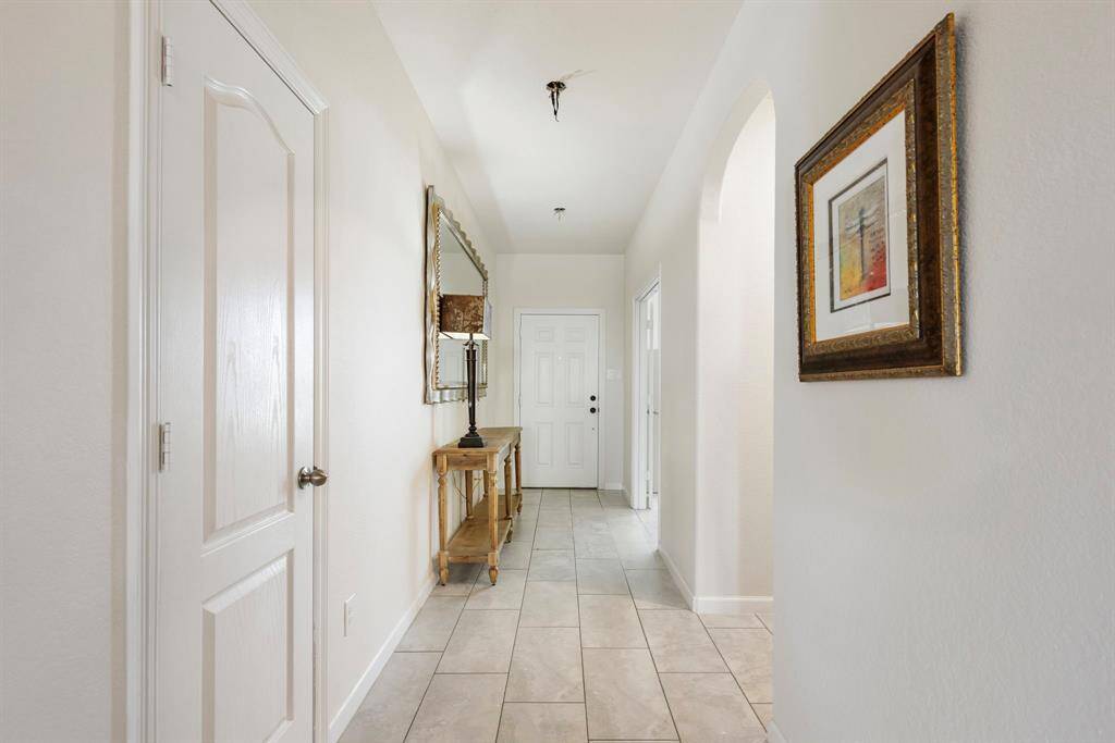 A look towards the front door from the inside of the home.