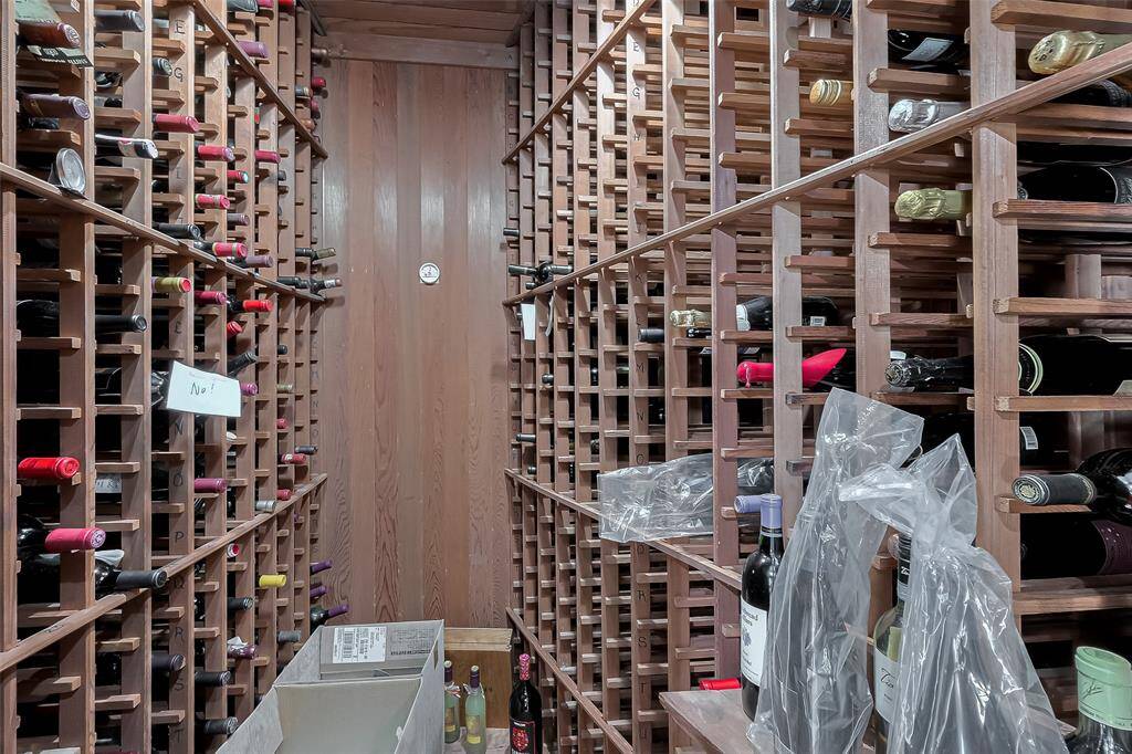 Temperature controlled wine room.