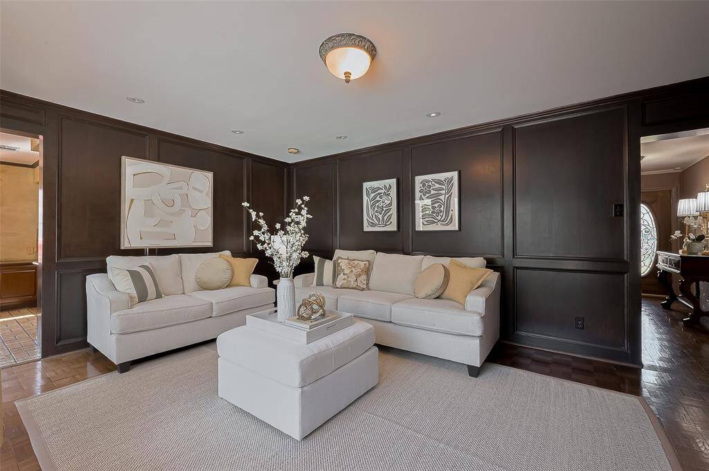 Antother view of the living room. The entry to the kitchen is on the left.