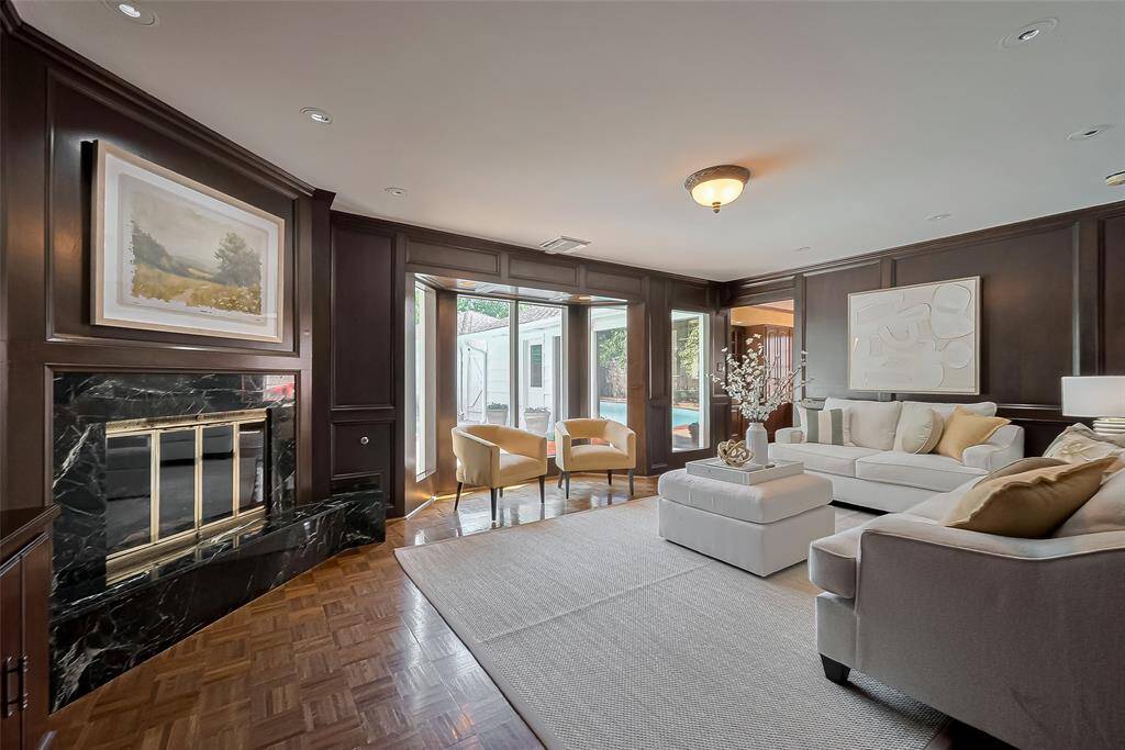 The fireplace makes this such a cozy room!