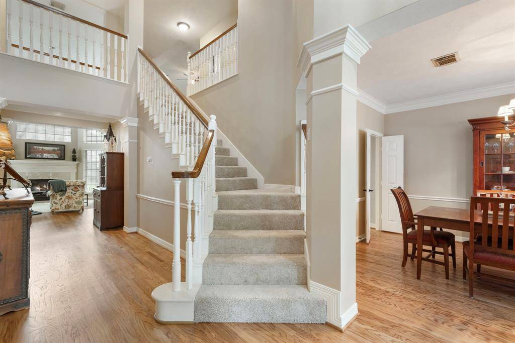 Newly installed carpet throughout the second floor.