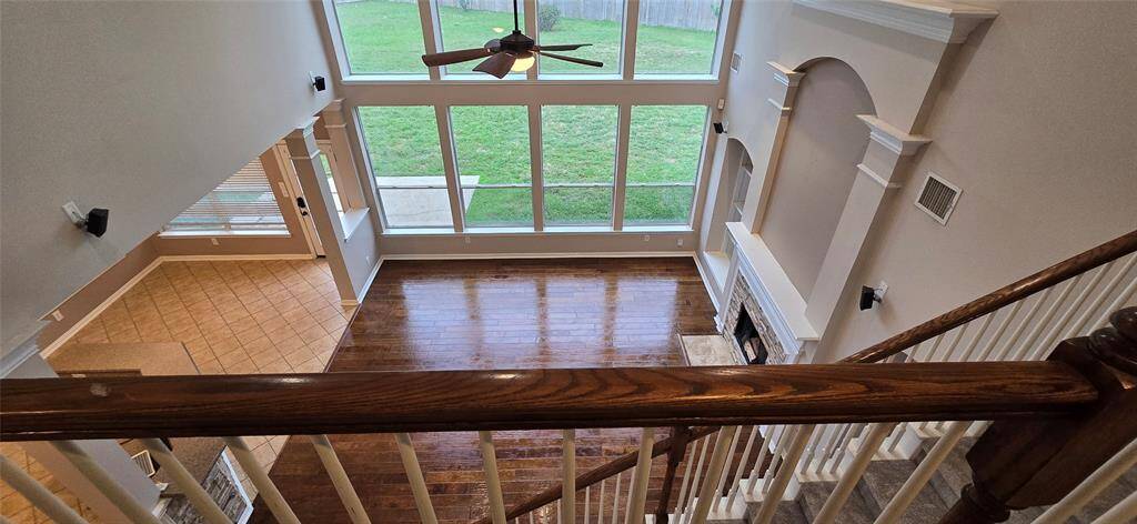 Living room view from upstairs