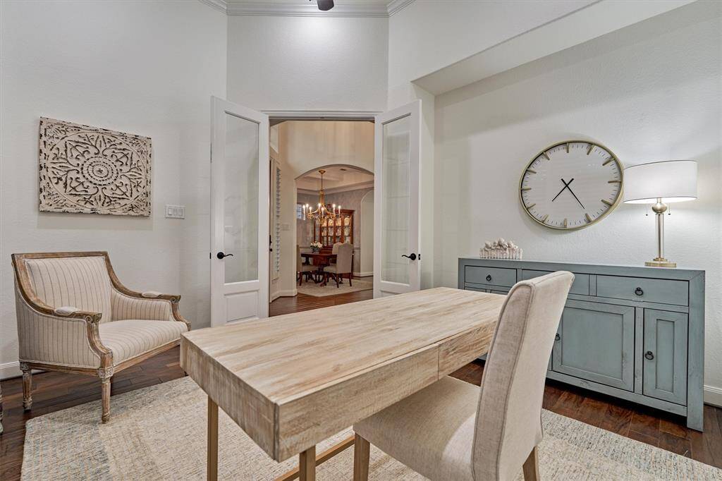 Study offers double door entry & high ceilings