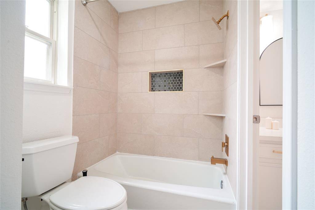 renovated shower.