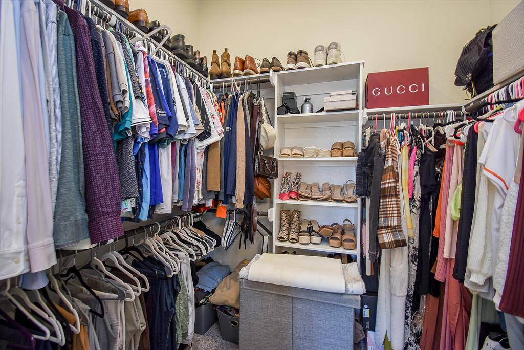 Large walk-in closet in the primary suite.