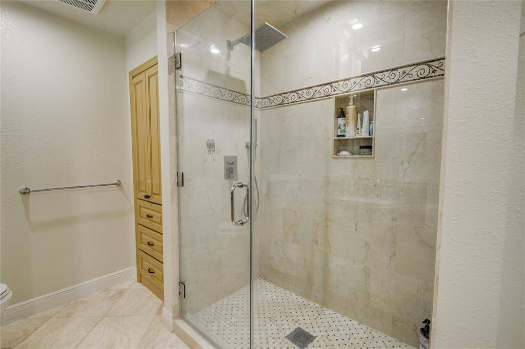 Custom walk-in shower.