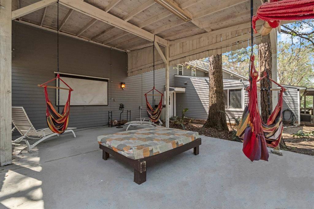 Second outdoor covered entertainment area or covered parking