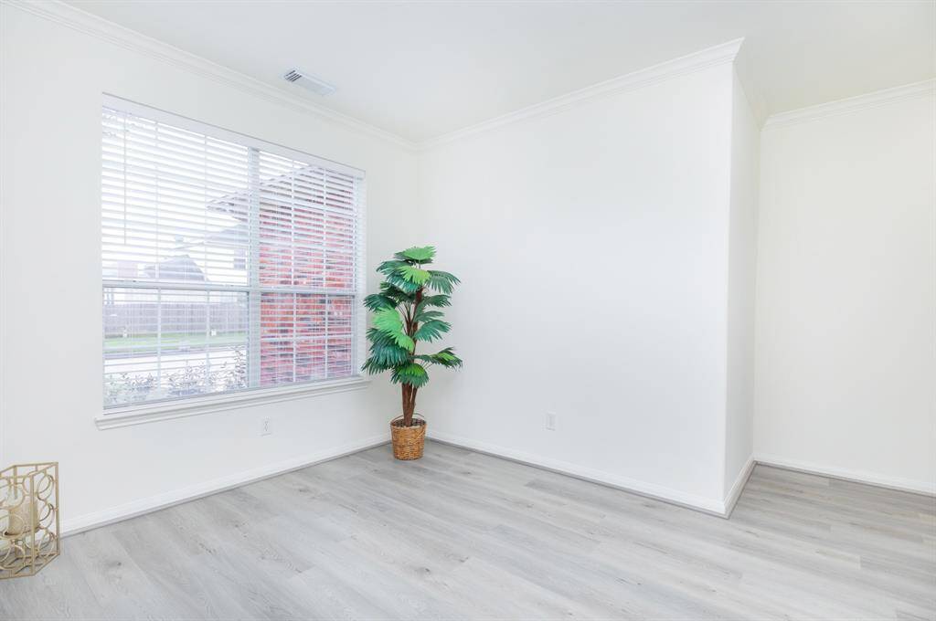 it's so bright and light in Formal dining with new wood-like luxury vinyl floor