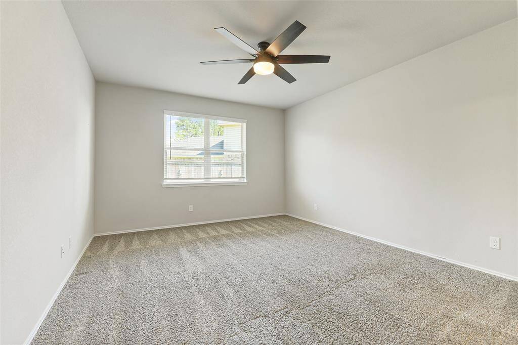 secondary bedrooms located upstairs all include a bedroom fan.