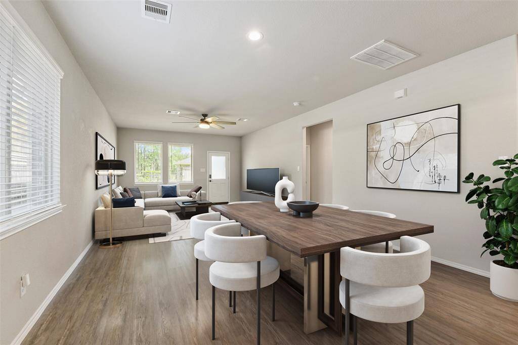 Informal Dining area connected to Kitchen and Family room- Virtual Staging