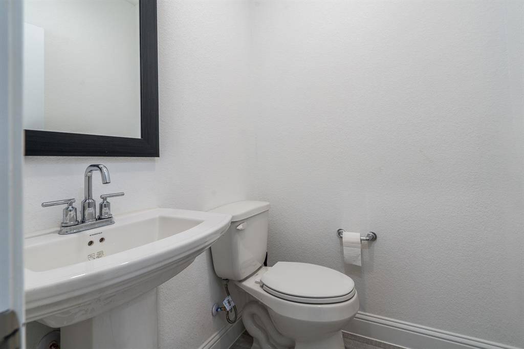 The guest bath downstairs.