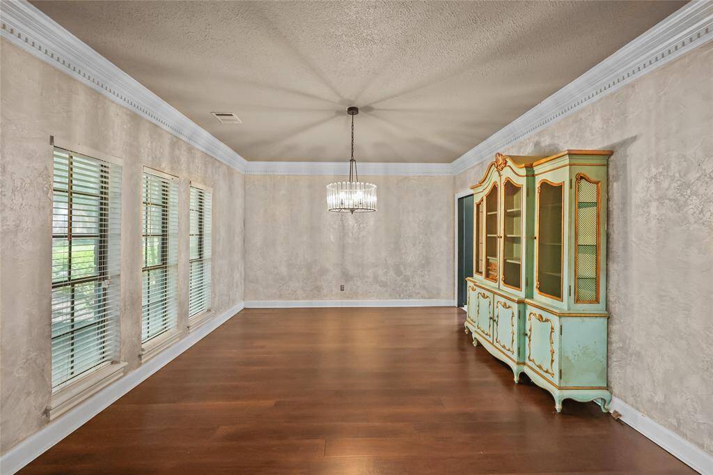 Dining room in front left of home