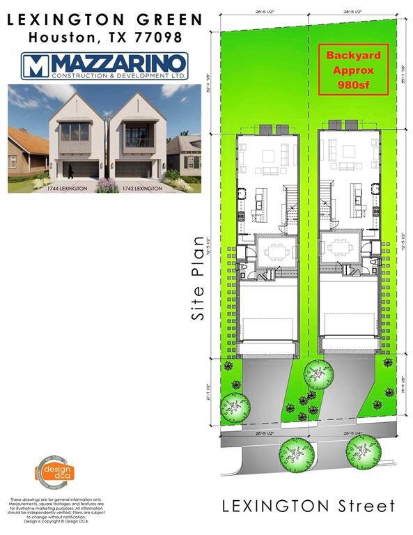 Please be aware that these plans are the property of the architect/builder designer that designed them not DUX Realty, Mazzarino Construction or 1742 LEXINGTON LLC and are protected from reproduction and sharing under copyright law. These drawing are for general information only. Measurements, square footages and features are for illustrative marketing purposes. All information should be independently verified. Plans are subject to change without notification.