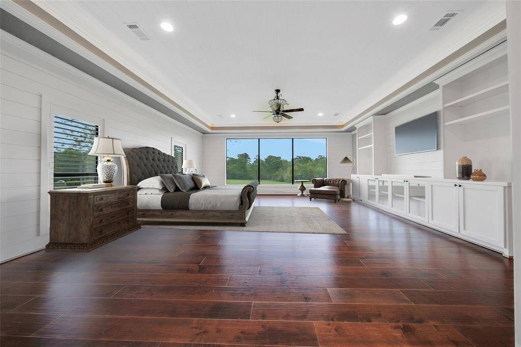 Virtually staged Master Bedroom