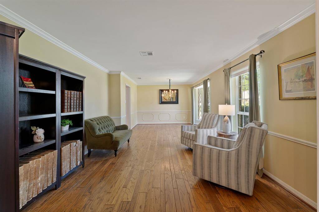 Formal sitting room and dining room in the front of the house.