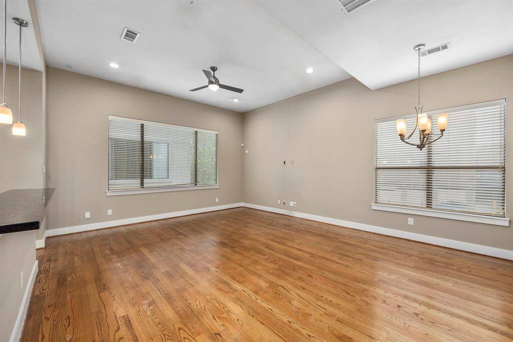 Open Concept living/ kitchen space.