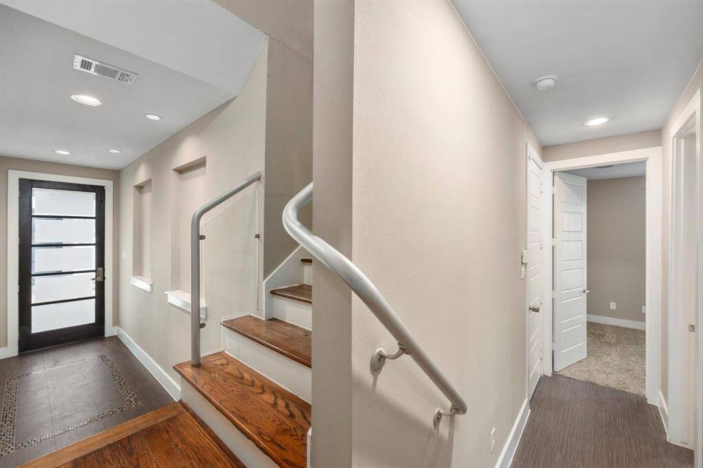 Right off the entryway is the first floor bedroom.