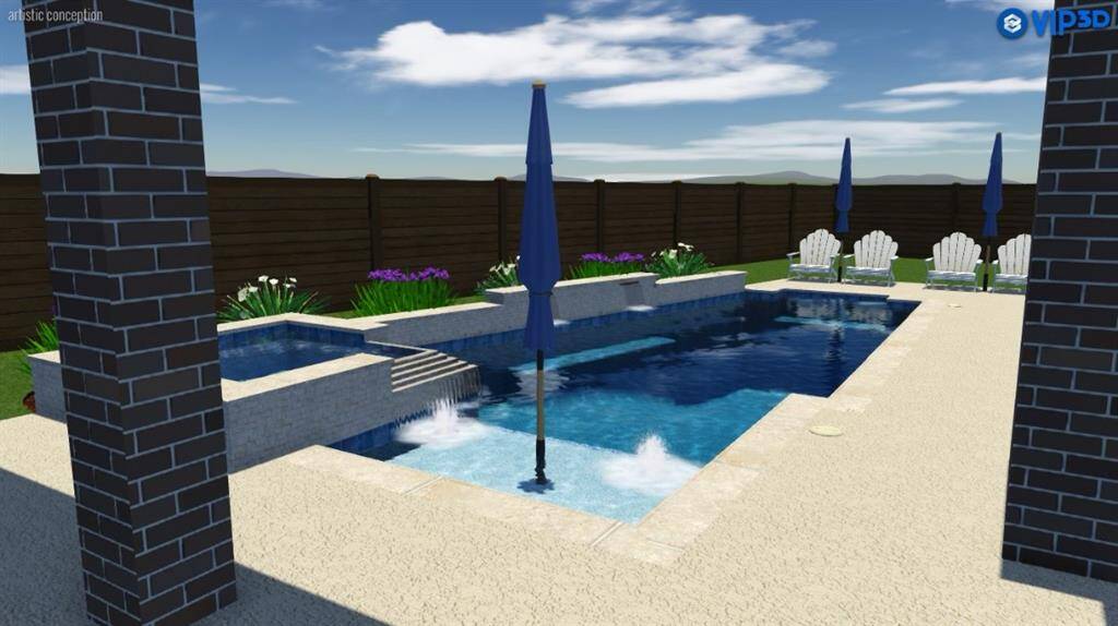 Rendering of a pool