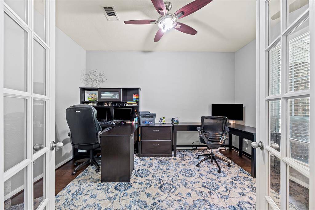 Generously sized office with enough room for 2 desks!