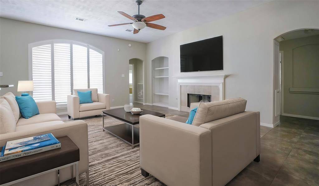 Family room (virtually staged)