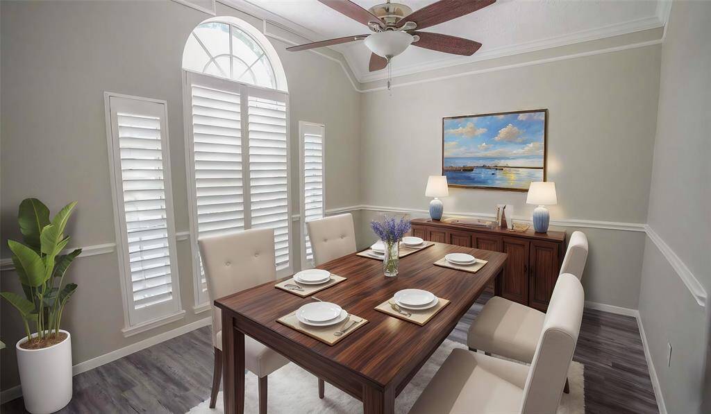 Dining room (virtually staged).