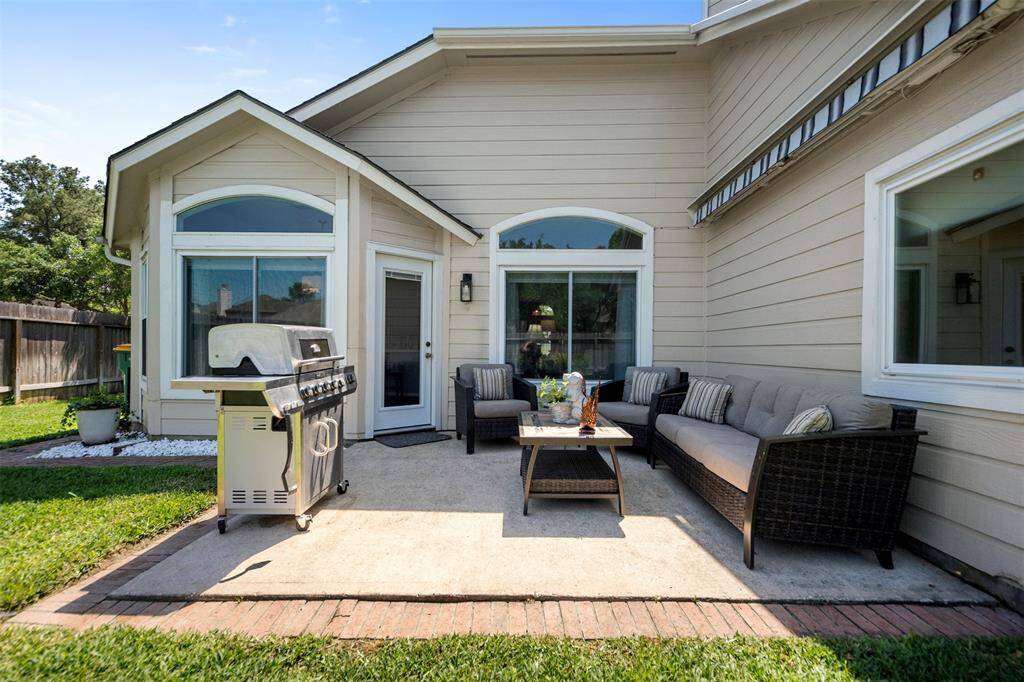 Oversized patio with room to relax and enjoy the outdoors.