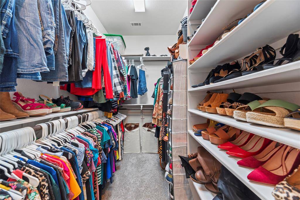 A closet for each of you!