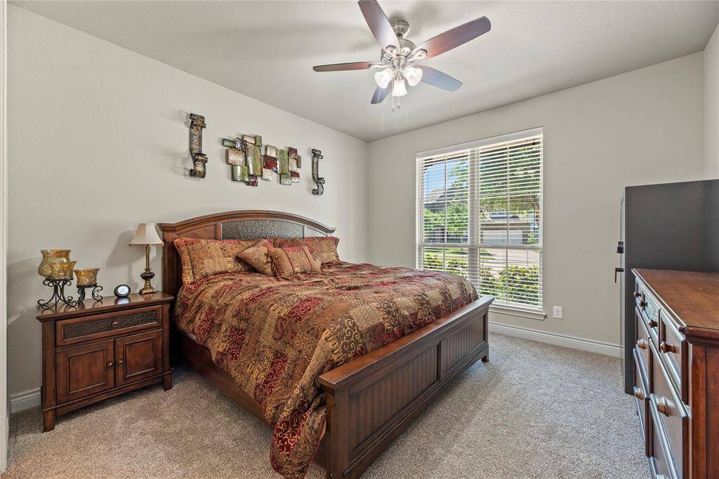This cozy downstairs bedroom is very convenient for guests or family member visits.