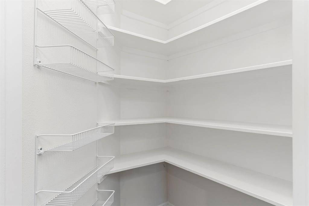 Walkin Pantry with a light