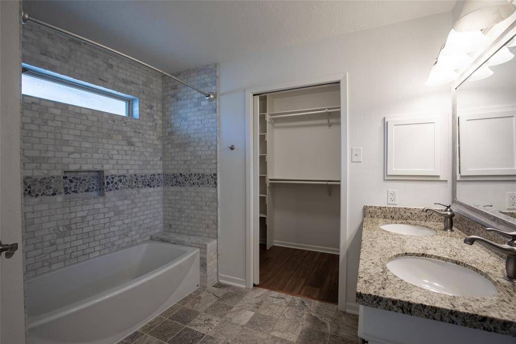 Primary bathroom has been completed with attention to detail
