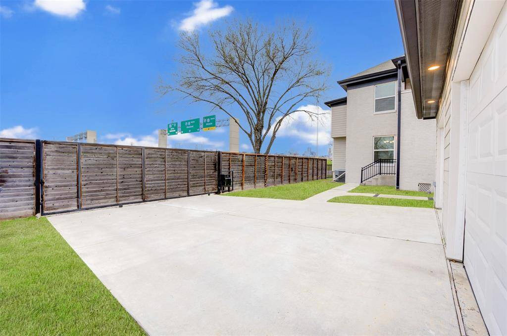 Gated access to driveway and garage