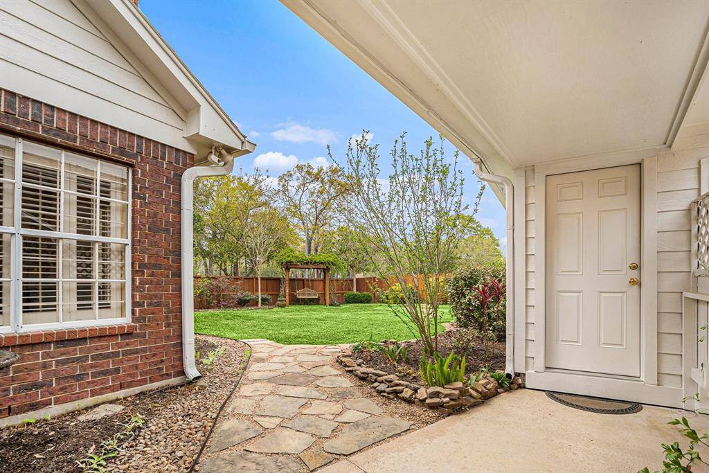 Flagstone walk way to back yard