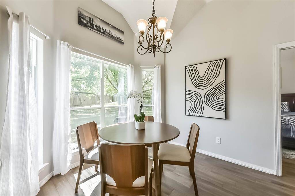 The breakfast room is large enough to fit a bigger table if needed!