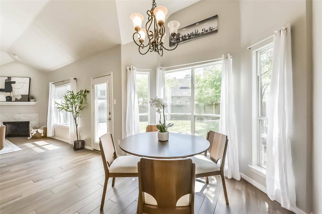 The gorgeous wood look tile throughout is new!
