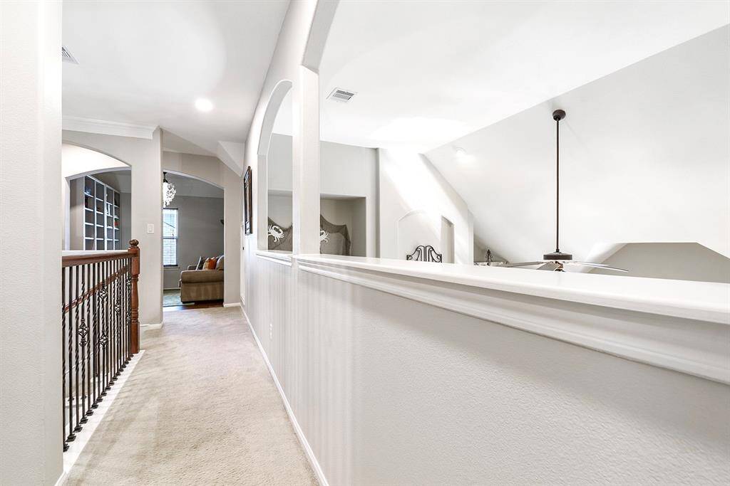 As you can see, the upstairs layout features catwalks and hallways that create a sense of separation between the game room and the bedrooms, offering added privacy. There’s also an additional flex space—perfect for a home office, library, media room, or even a home gym, depending on your needs.