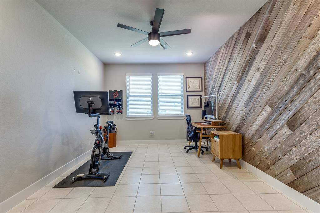 Decorative wood wall at Office/Study
