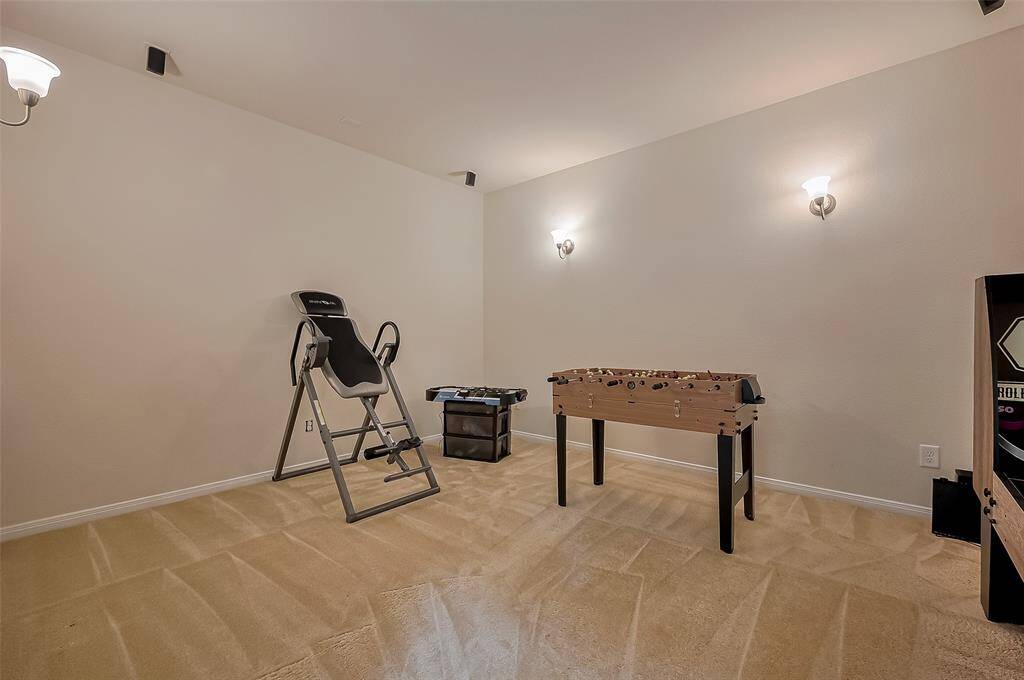 Step up to the game room space. Equal in size to the family room below. This is a great space to relax and let the kids stretch out. Add a pool table and make it  ready for game night,