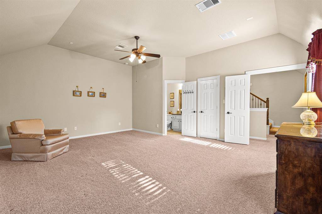 This Secondary Primary Suite can also be used a a GameRoom, with double doors you can have your privacy.  This room is HUGE!