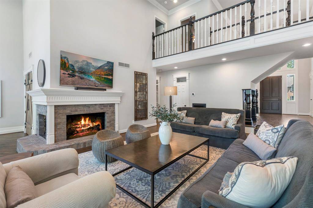 Enjoy the upstairs balcony that overlooks the living space.