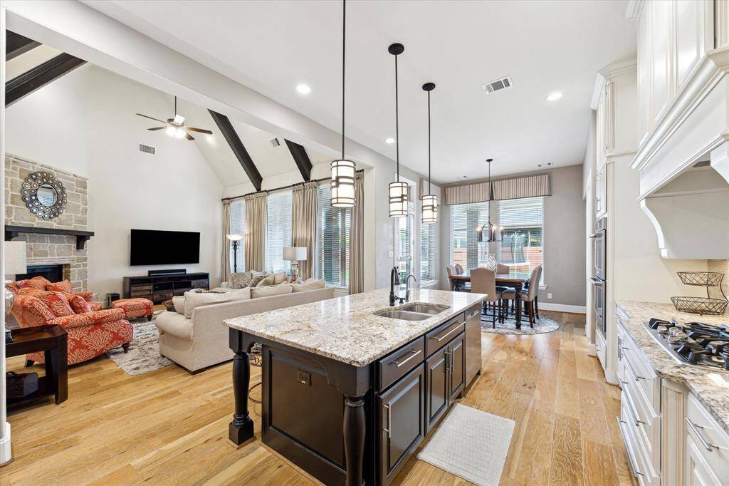 Kitchen is open to the living room. Great for entertaining or family meals!