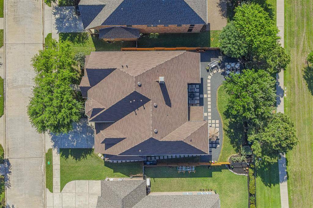 Aerial view of the home.