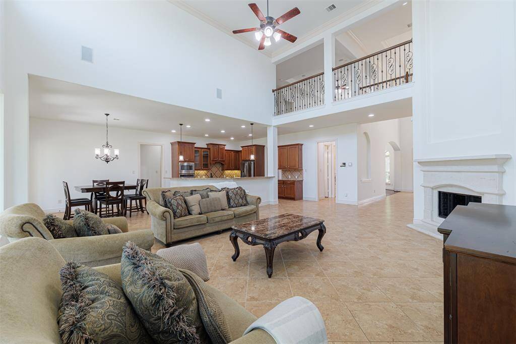 Another view of the family room looking towards the kitchen and breakfast area.