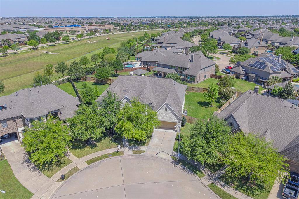 Aerial view of the home.