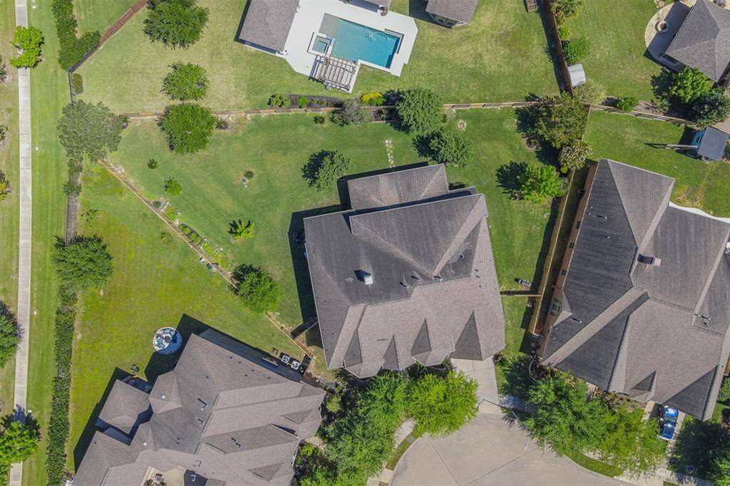 Aerial view of the home.