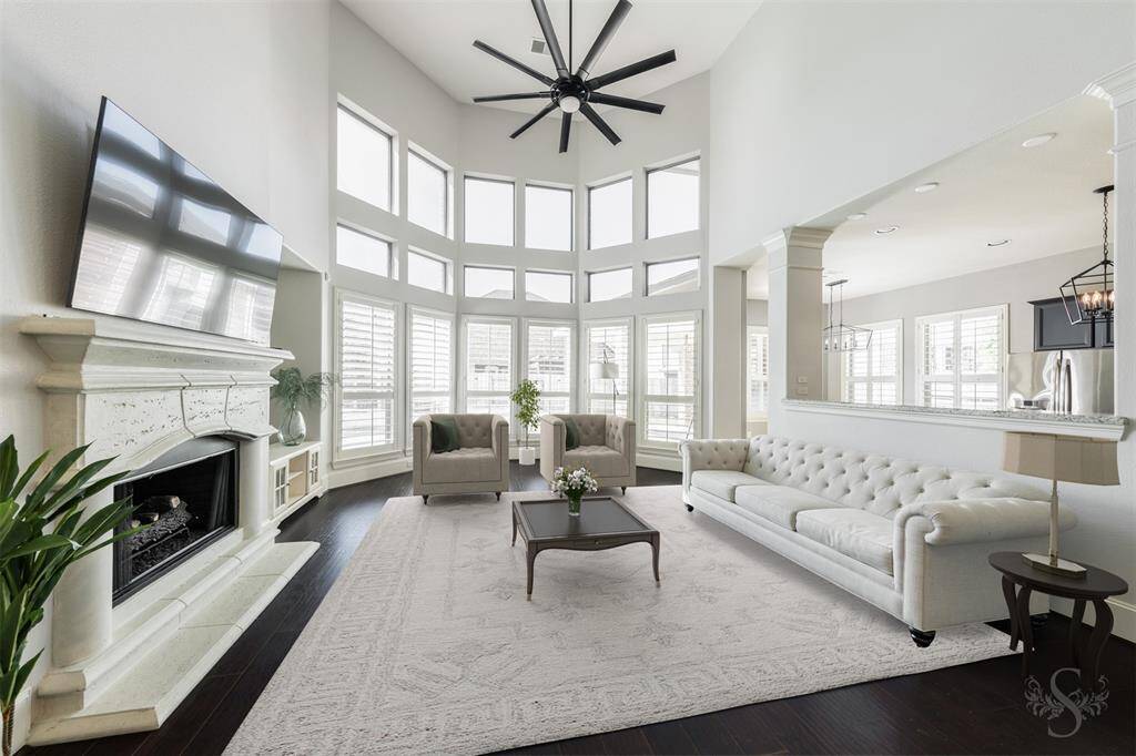 Living room (virtually staged).