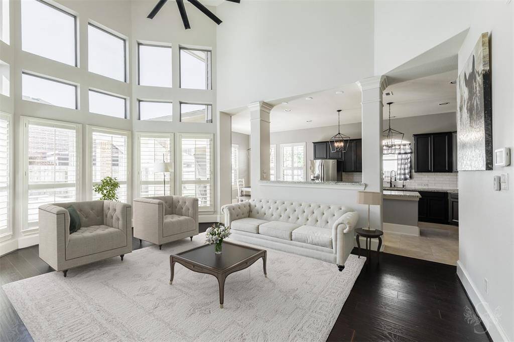 Living room (virtually staged).